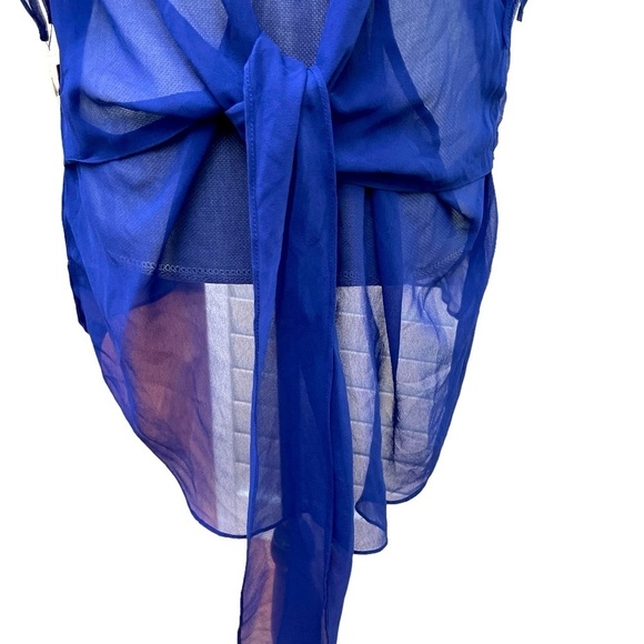 Dex 1965 Blue layer, ruffle blouse size L - Picture 6 of 10